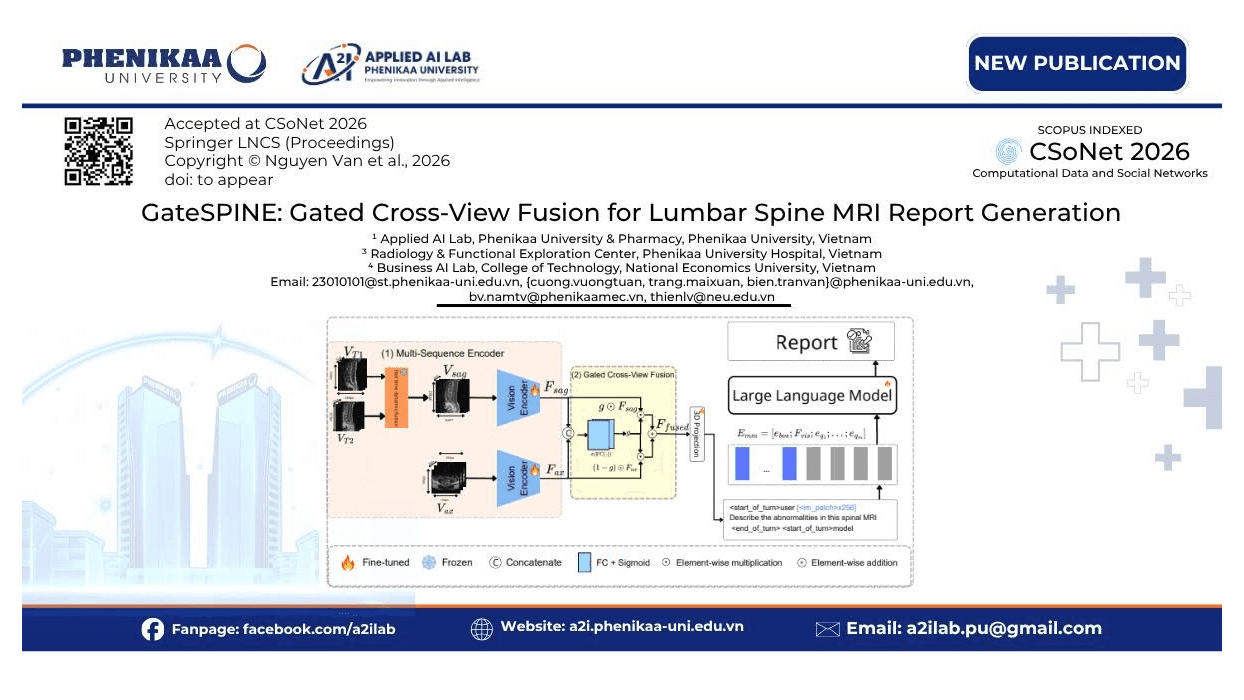 GateSPINE: Gated Cross-View Fusion for Lumbar Spine MRI Report Generation