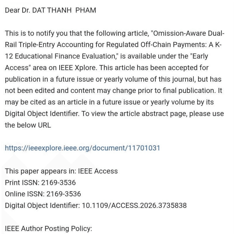 Omission-Aware Dual-Rail Triple-Entry Accounting for Regulated Off-Chain Payments: A K-12 Educational Finance Evaluation